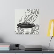 Espresso Essence Minimalist Coffee Art Canvas