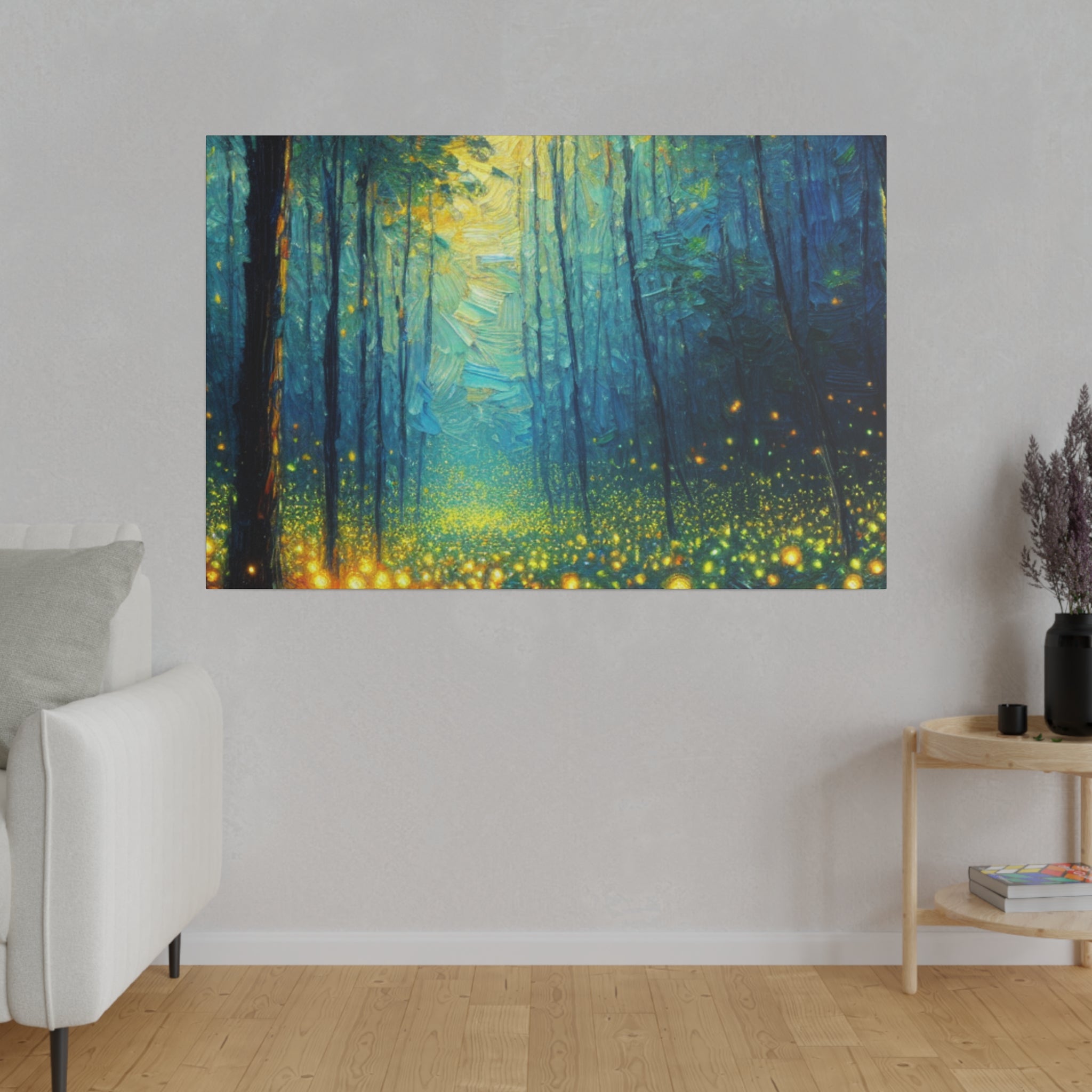 Luminary Firefly Woodlands Forest Painting Canvas