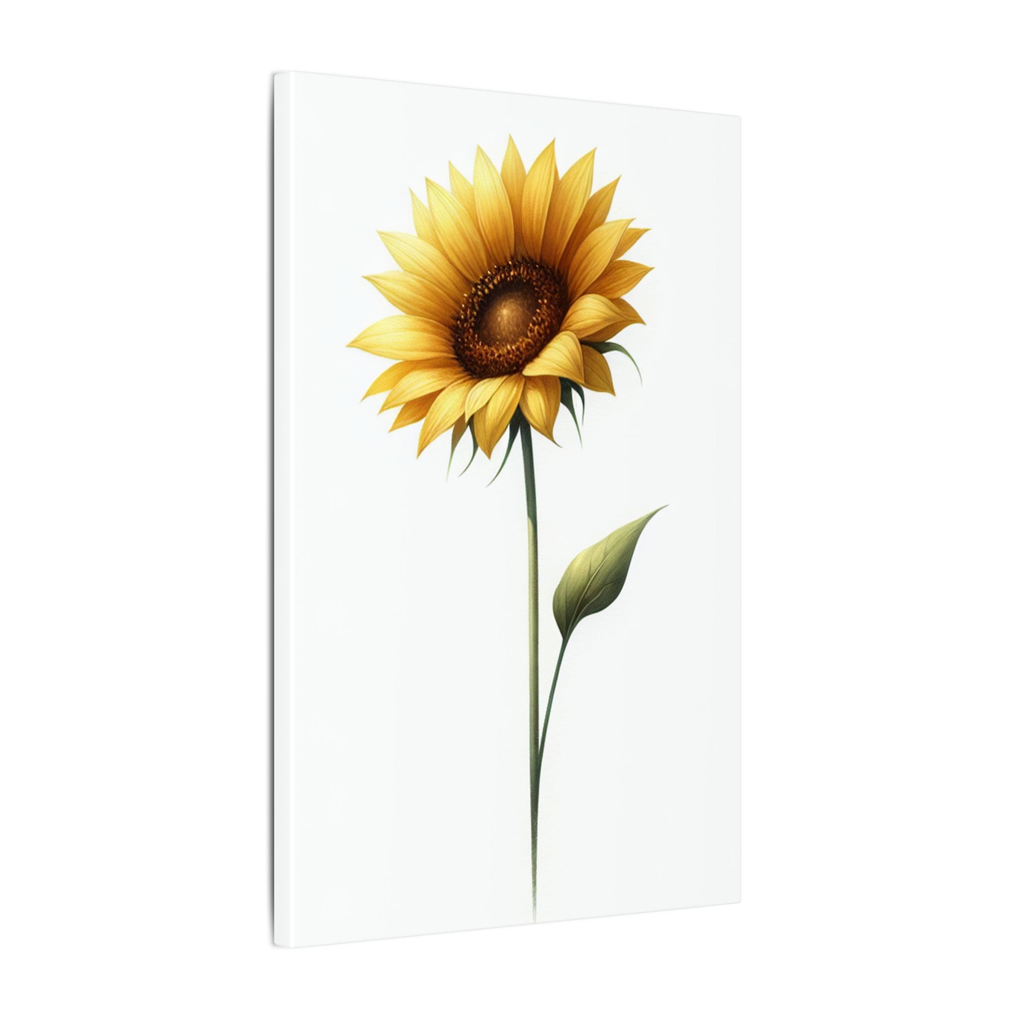 Minimalist Sunflower Canvas
