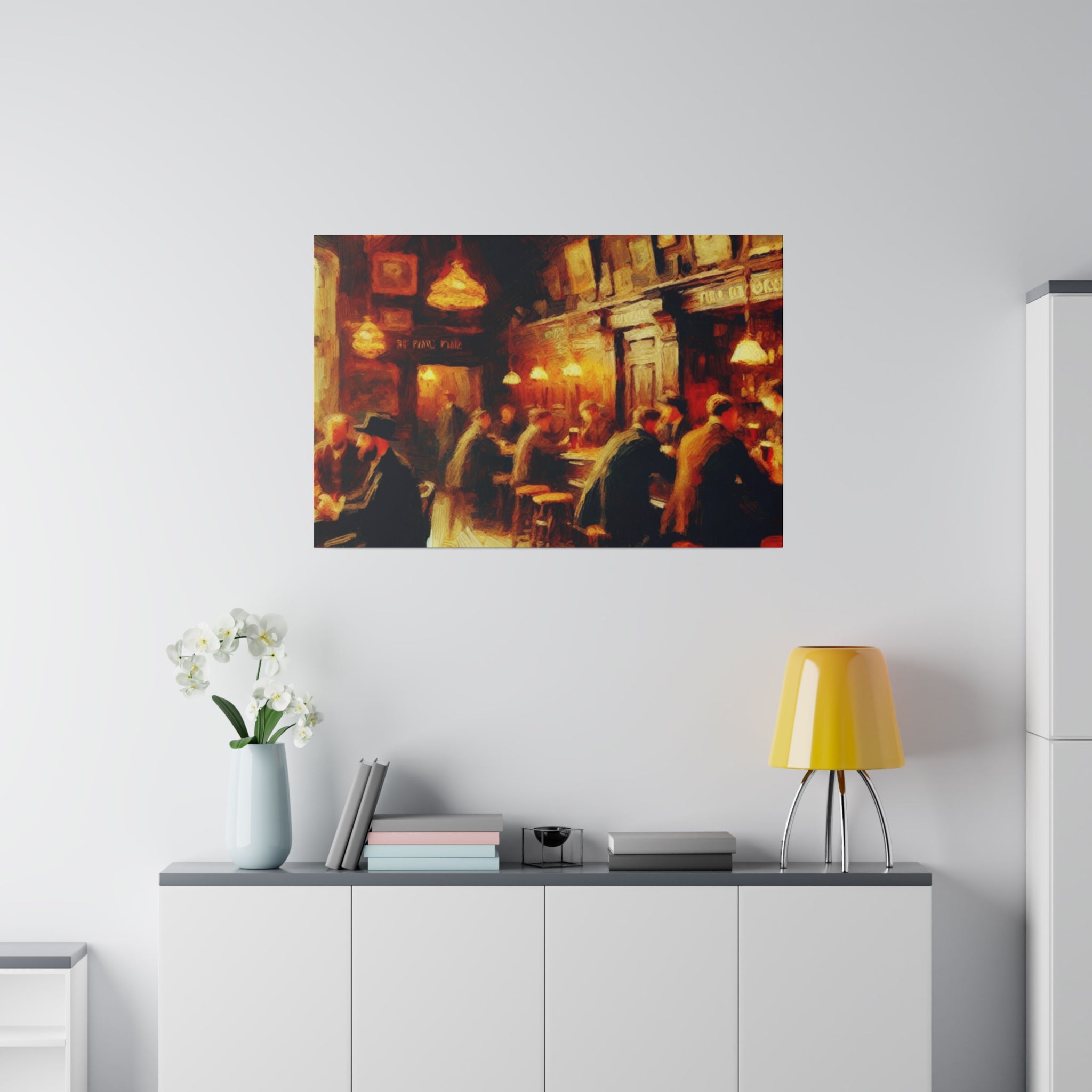 Emerald Harmony Irish Pub Bar Art Canvas