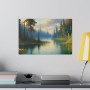 Serene Lake Tranquility Lake Painting Canvas