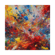 Splatter Symphony Multi-Coloured Abstract Wall Art Canvas