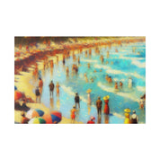 Oceanic Reverie Impressionist Beach Painting Canvas