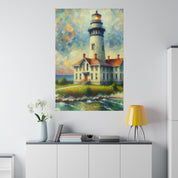 Beacon Of Light Coastal Wall Art Lighthouse Painting Canvas