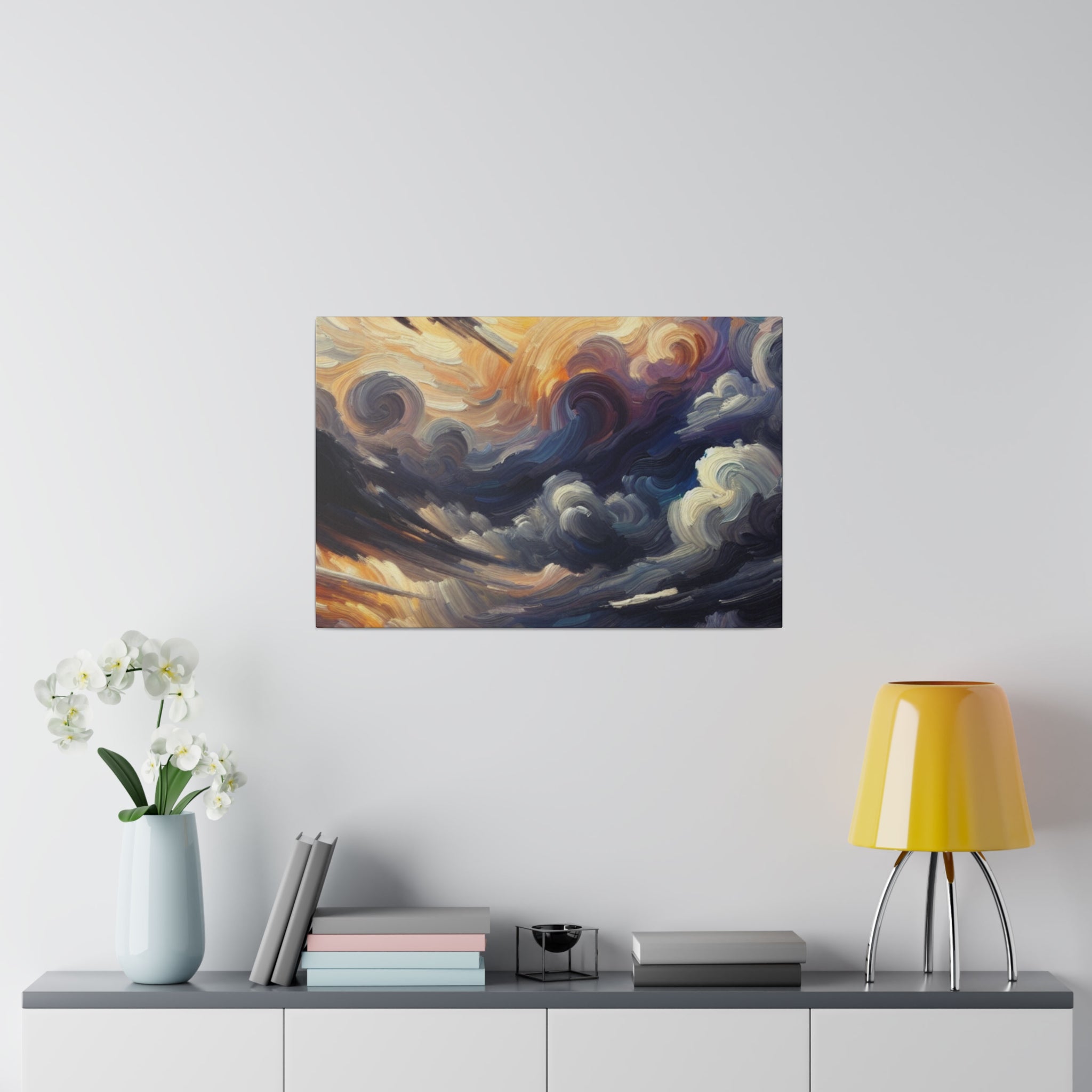 Storm's Silent Symphony Landscape Painting Canvas