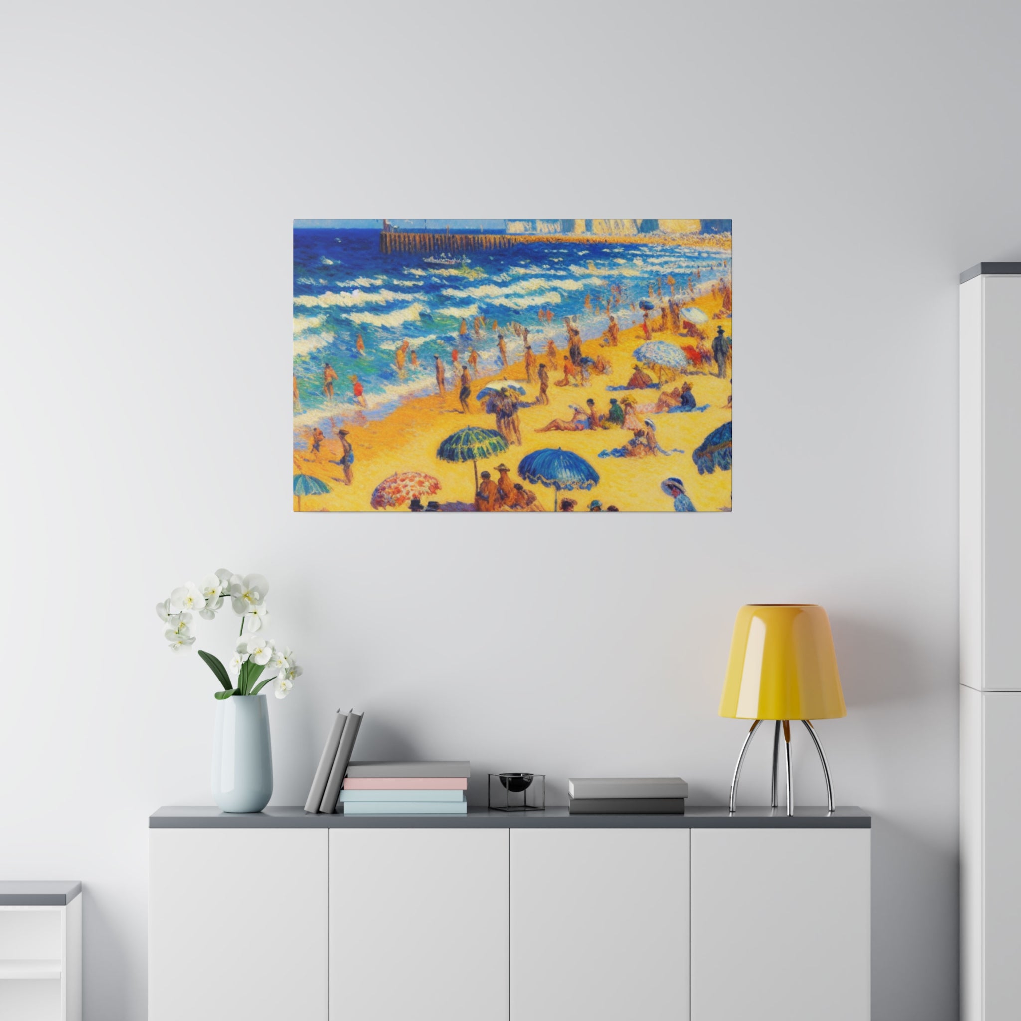 Sea Vintage Whispers Beach Painting Canvas