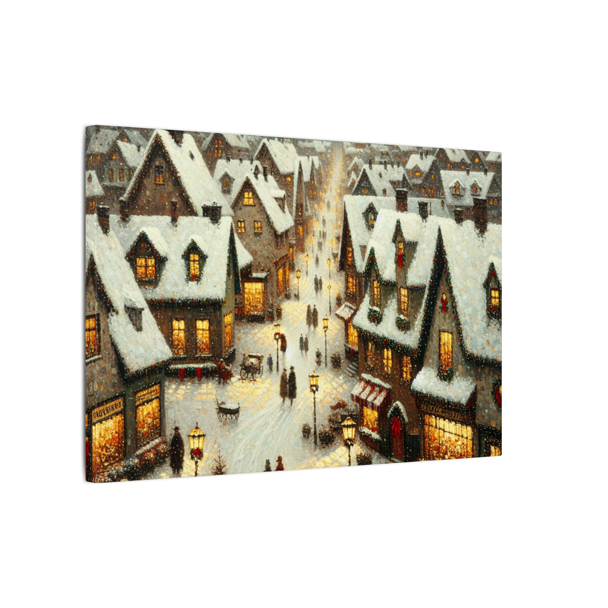 Small Town Christmas Canvas