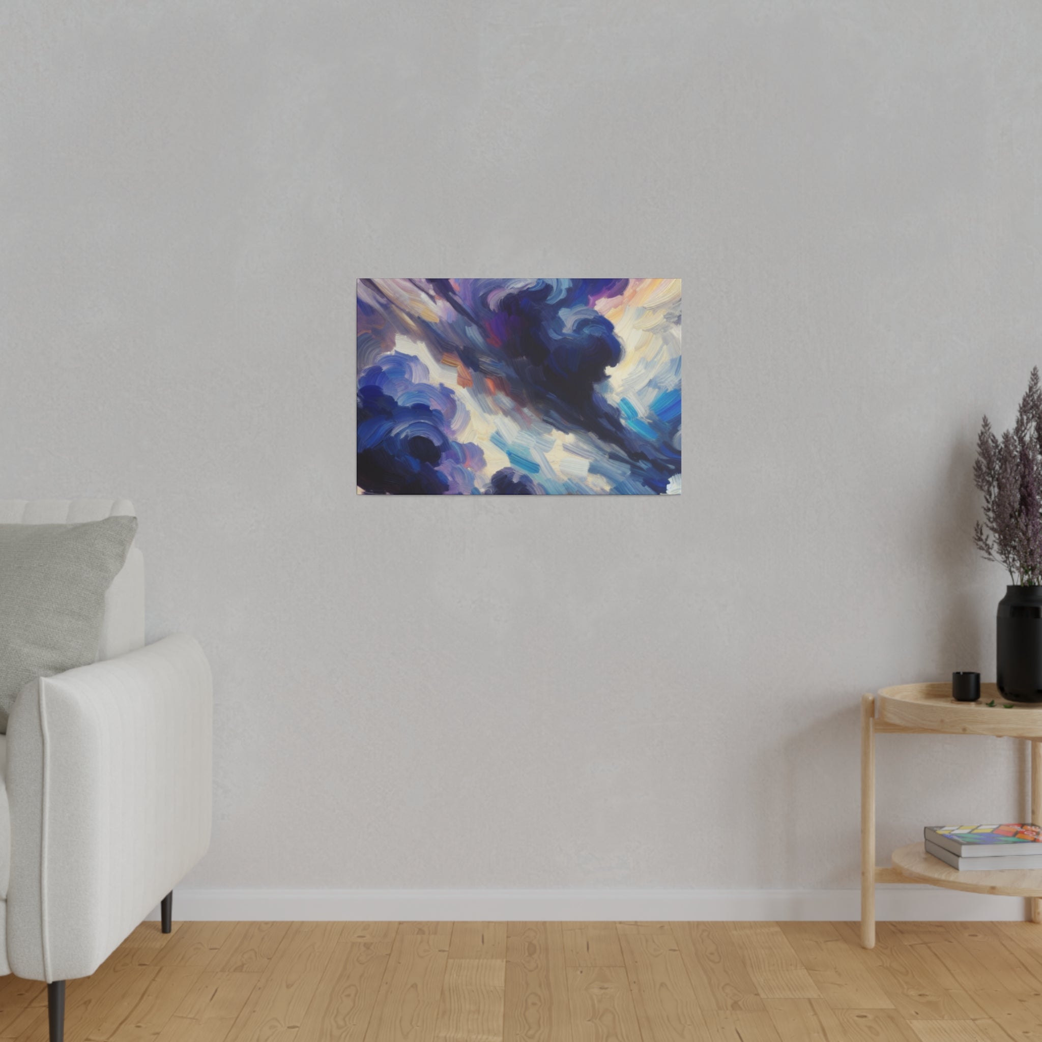 Stormy Azure Mastery Landscape Painting Canvas