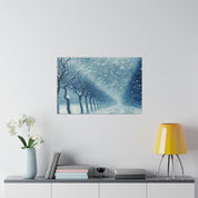 Blizzard Storm Snowscape Winter Painting Canvas