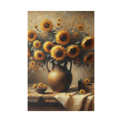 Blossom Memoirs Flowers In Vase Sunflower Painting Canvas