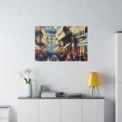 Chromatic Urban Symphony French Street Painting Canvas