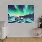 Aurora Mist Symphony Northern Lights Painting Canvas