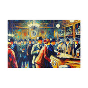 Jazz Hush Hideaway 1920s Prohibition Retro Speakeasy Bar Art Canvas