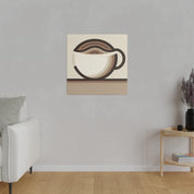 Abstract Minimalist Coffee Impressions Coffee Wall Art Canvas