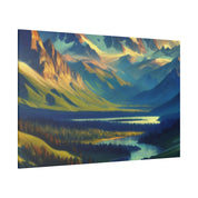 Whispering Peaks Impressionist Mountain Scape Mountain Landscape Painting Canvas