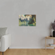 Serene Waterscape Symphony Lake Painting Canvas