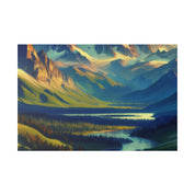 Whispering Peaks Impressionist Mountain Scape Mountain Landscape Painting Canvas