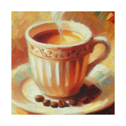 Impressionist Morning Brew Coffee Art Painting Coffee Painting Canvas