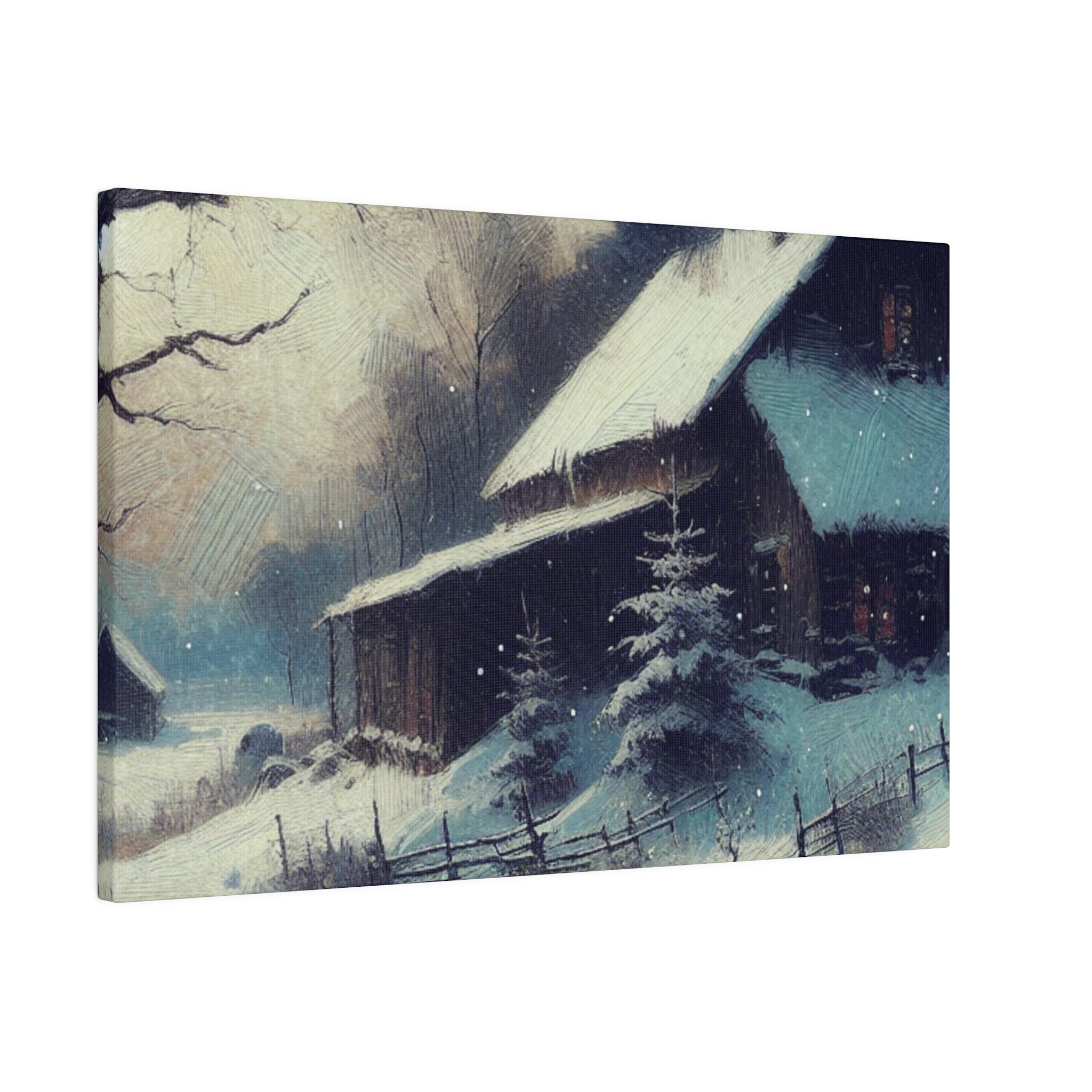 Winterscape Reverie Snowy Winter Painting Canvas