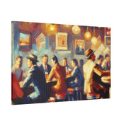 1950s Classic American Pub Scene Retro Bar Art Canvas