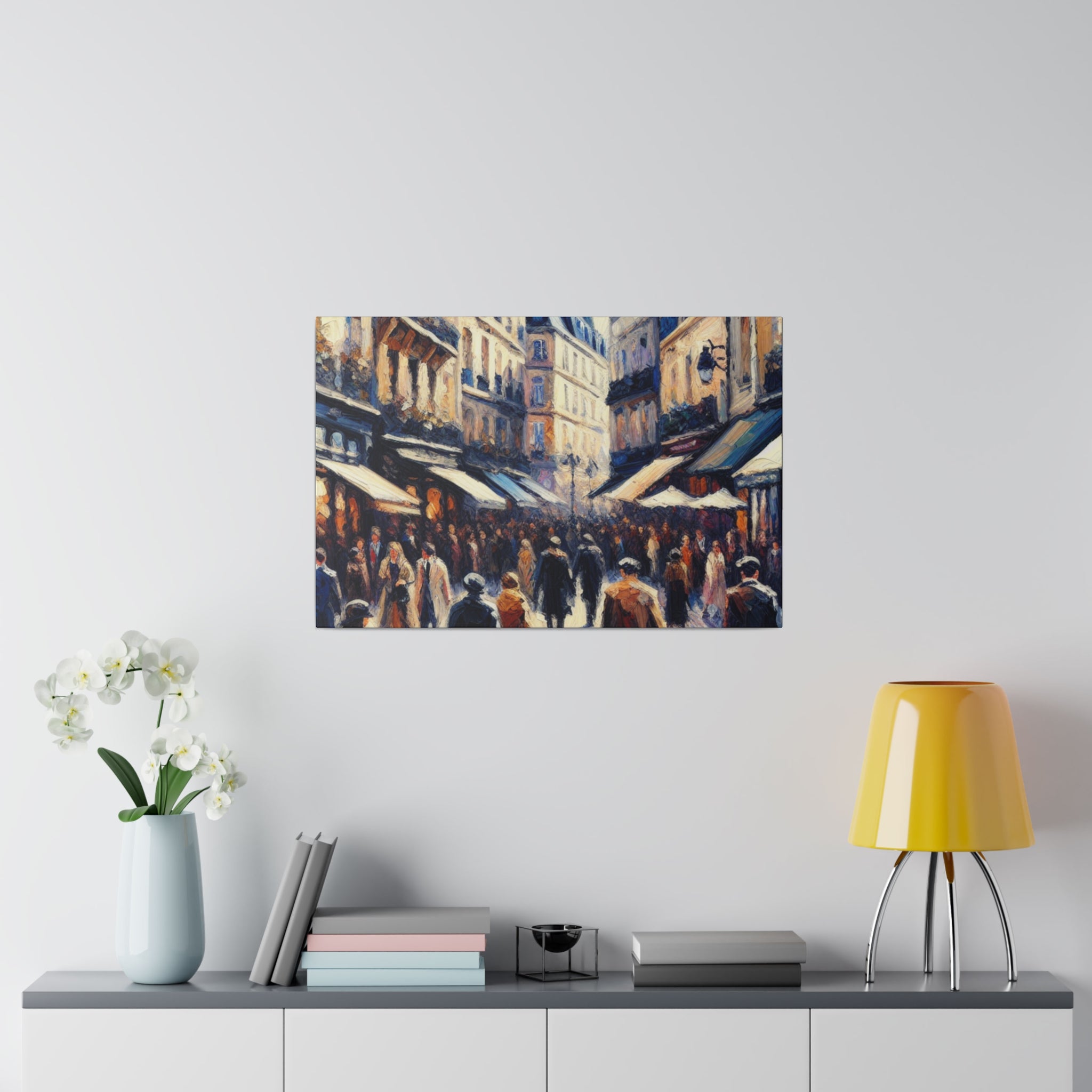 Parisian Melody French Street Painting Canvas