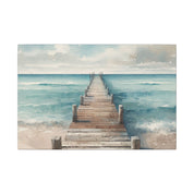 Weathered Dock at Sea Canvas