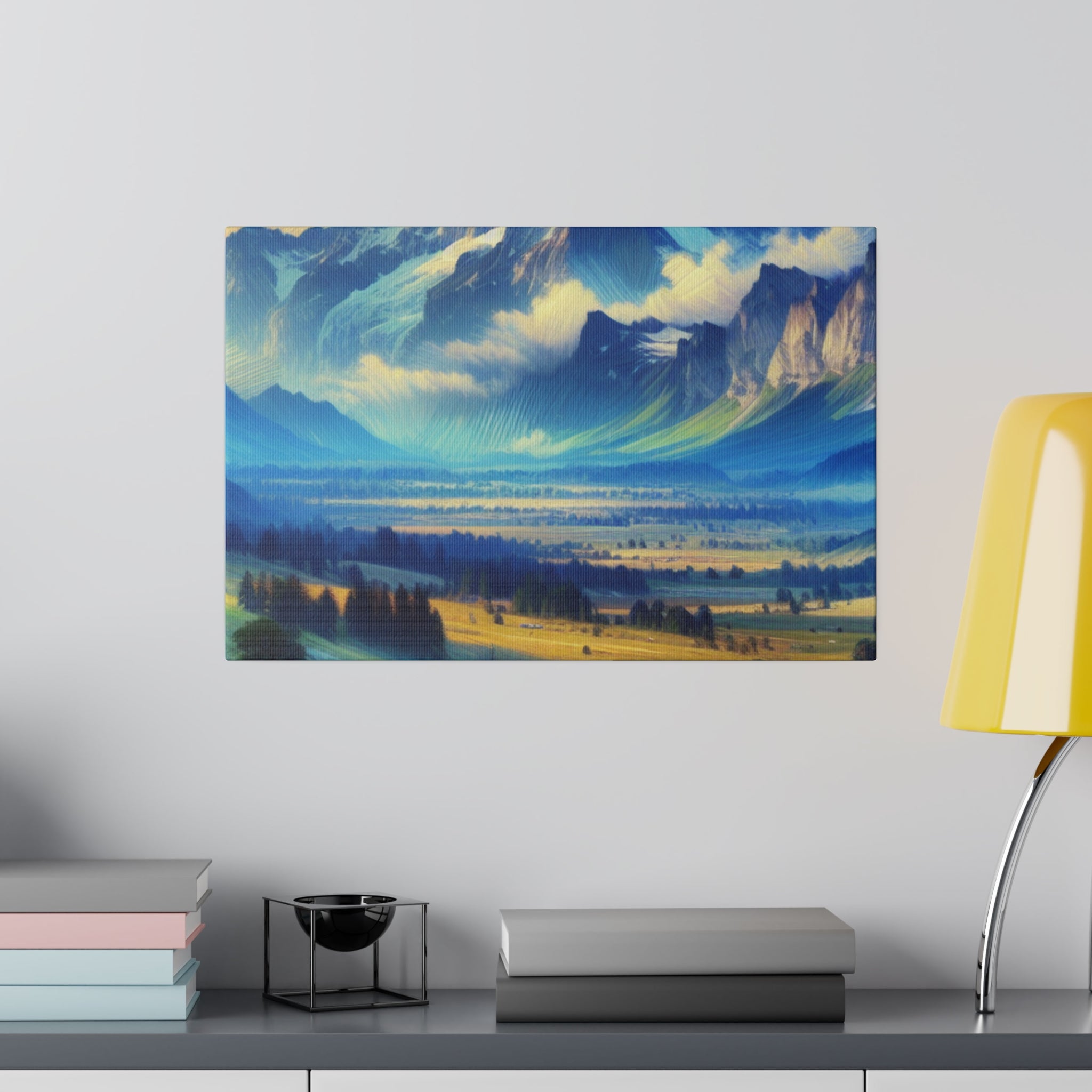 Summit Wonder Mountain Landscape Painting Canvas