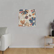 Psychedelic Bloom Revolution Floral Wall Art 70s Artwork Canvas