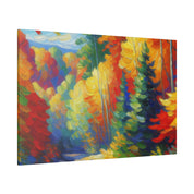 Autumn Cascade Symphony Fall Painting Canvas