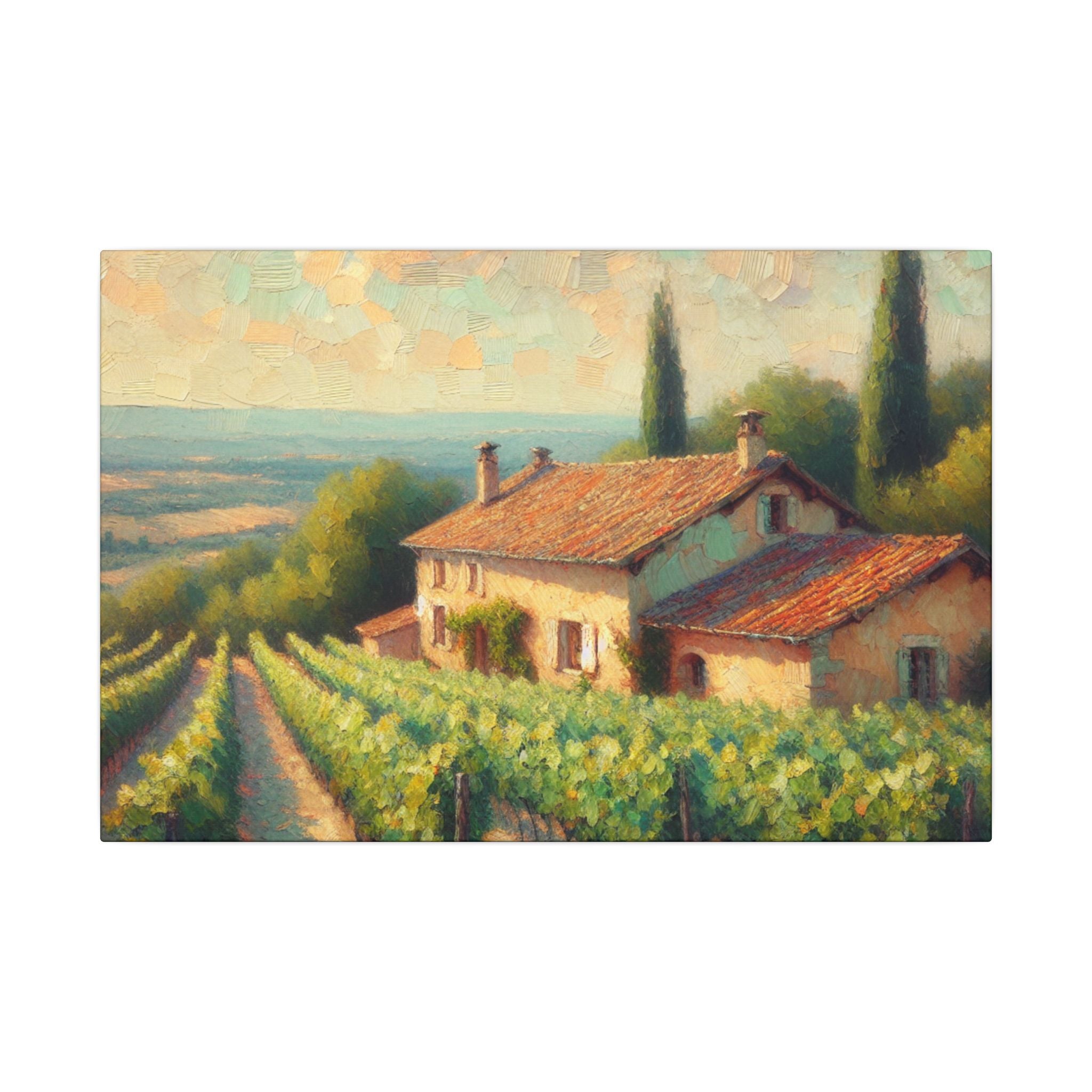 French Vineyard Countryside Canvas