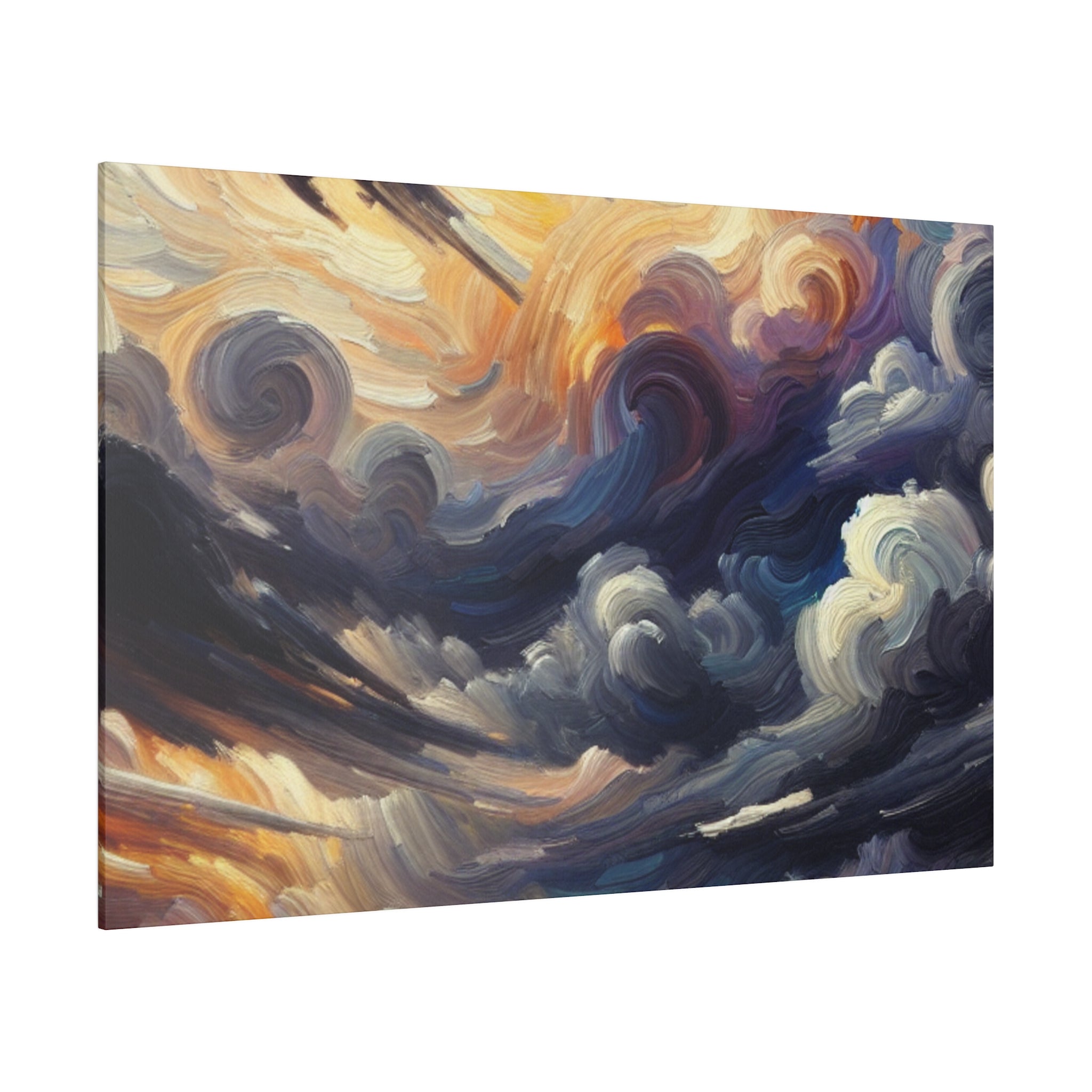 Storm's Silent Symphony Landscape Painting Canvas