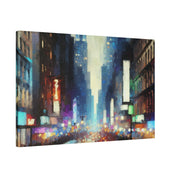 Manhattan Hues Alive New York City Street Painting Canvas