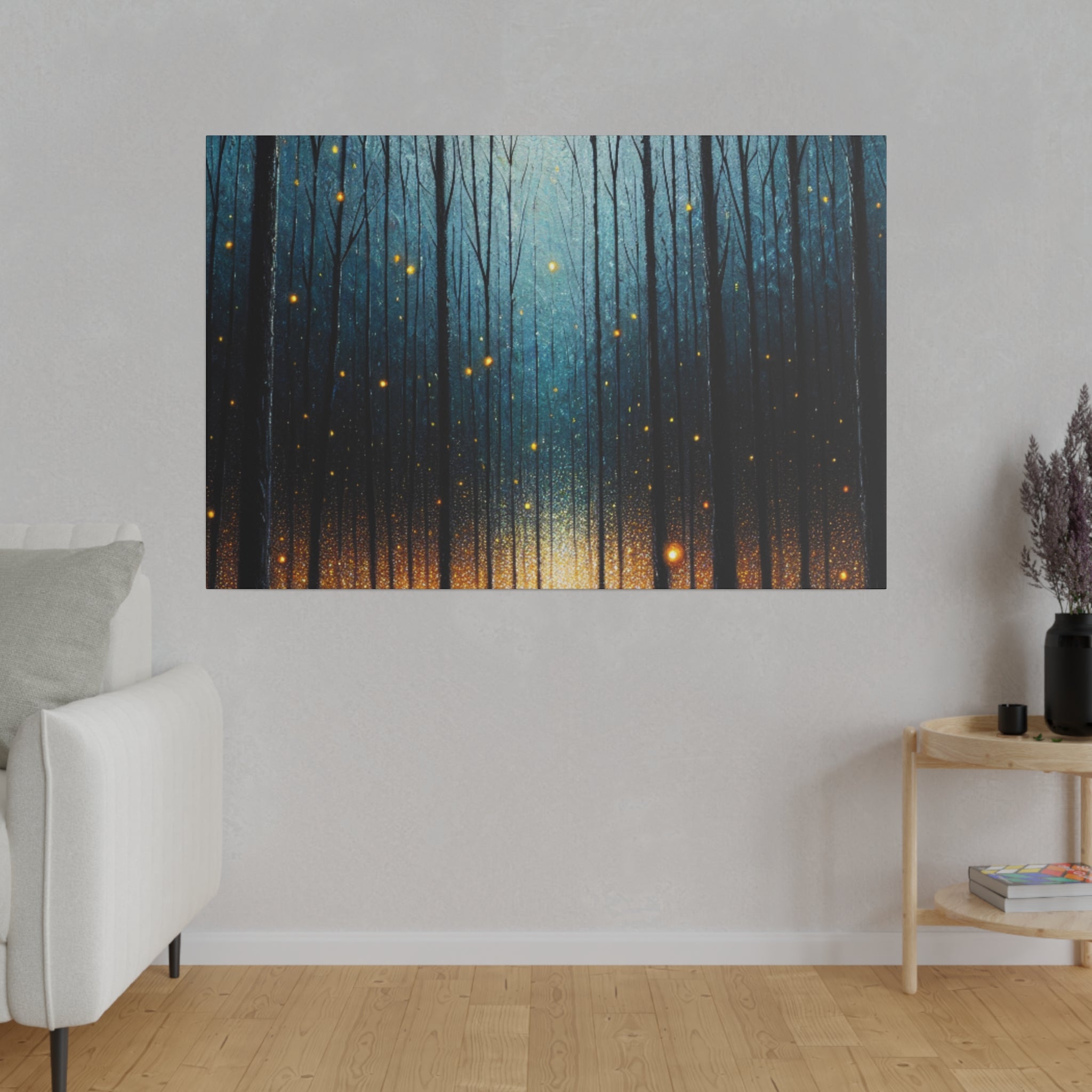 Forest Painting | Firefly Forest Landscape Canvas