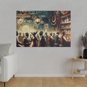 Velvet Jazz Secrets Retro Speakeasy Bar Art Canvas