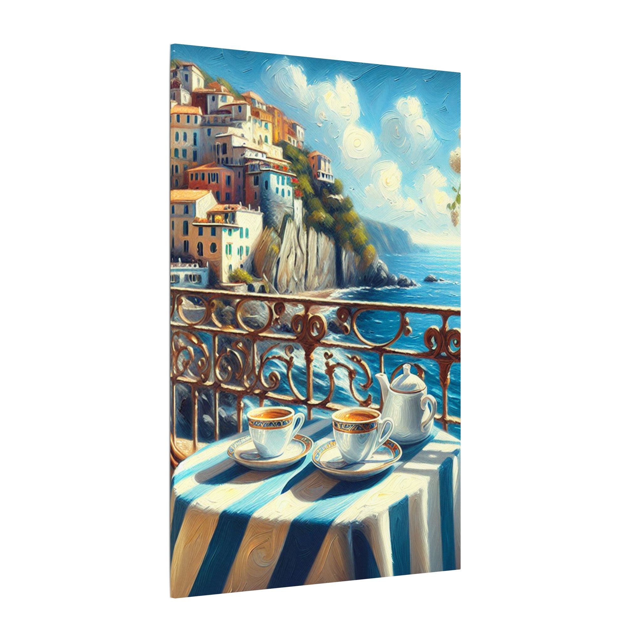 Italian Coastal Café Canvas