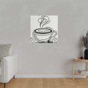 Coffee Artwork | Minimalist Coffee Cup Art | Coffee Shop Wall Art Canvas