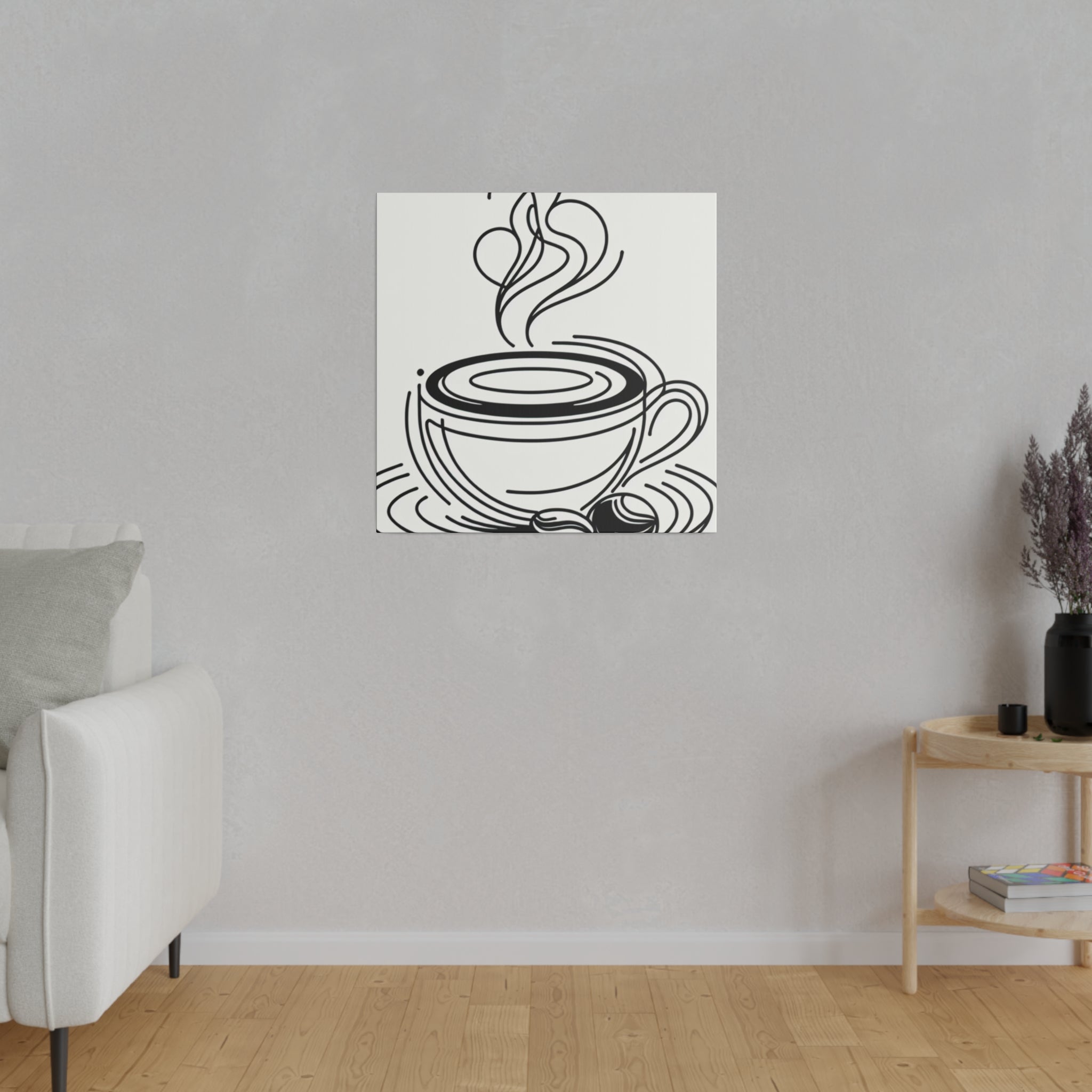 Coffee Artwork | Minimalist Coffee Cup Art | Coffee Shop Wall Art Canvas