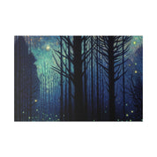 Firefly Glow Night Forest Painting Canvas