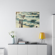 Seaside Reverie in Warm Pastels Vintage Beach Painting Canvas