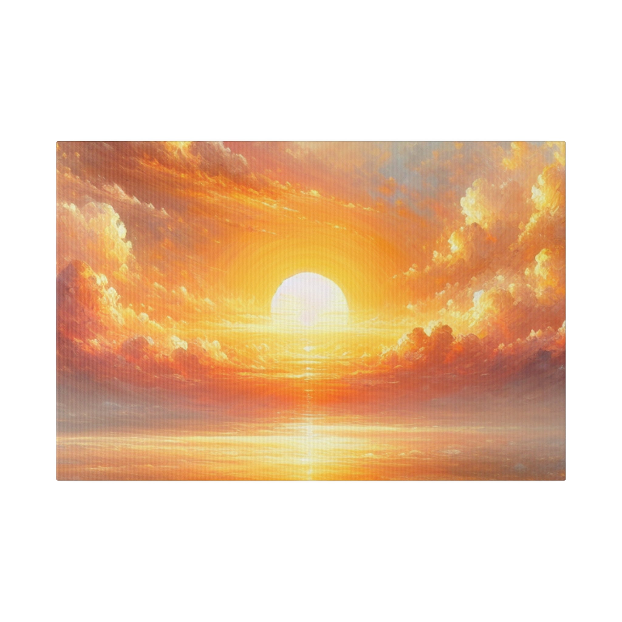 Dawn's Vibrant Embrace Impressionist Sunrise Painting Canvas