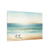 Two Seagulls by the Shore Canvas