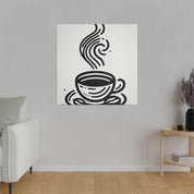 Simplicity in Sips Minimalist Coffee Art Canvas