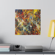 Multicolor Splatter Painting Expressionist Abstract Wall Art Canvas