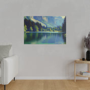 Tranquil Lake Serenity Lake Painting Canvas