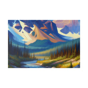 Serene Brilliance Mountain Landscape Painting Canvas