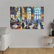 Espresso Dream Drips Formal European Cafe Artwork Canvas