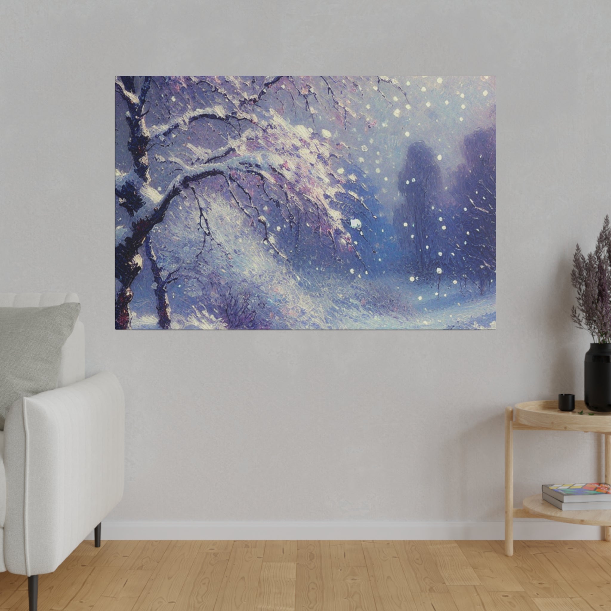 Whispering Winters of Yore Winter Painting Canvas