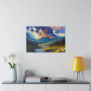 Serene Brilliance Mountain Landscape Painting Canvas