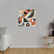 Vivid Geometry A Symphony of Shapes Geometric Painting Canvas