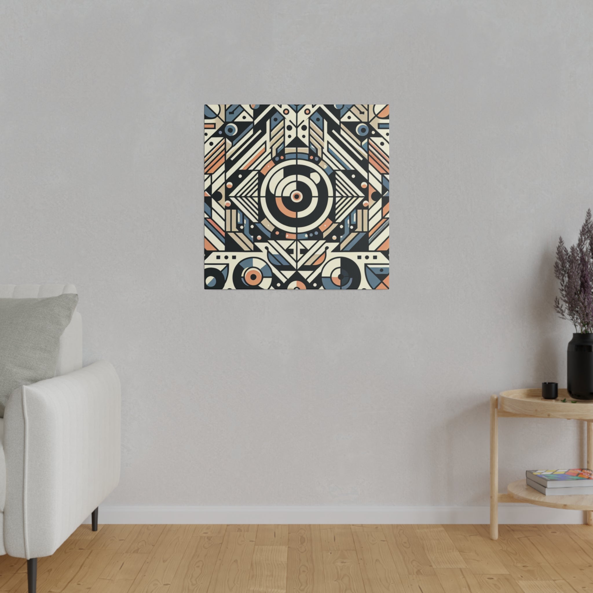 Kaleidoscopic Geometry Symphony of Shapes Geometric Painting Canvas